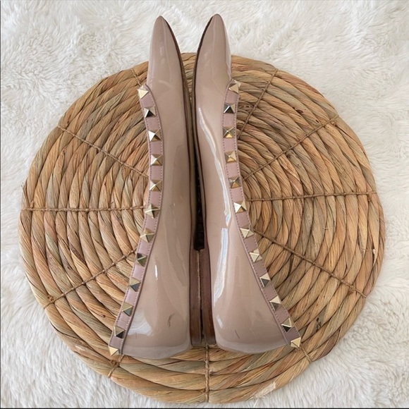 Valentino Patent Leather Rockstud Ballet Flats - Picture 3 of 16